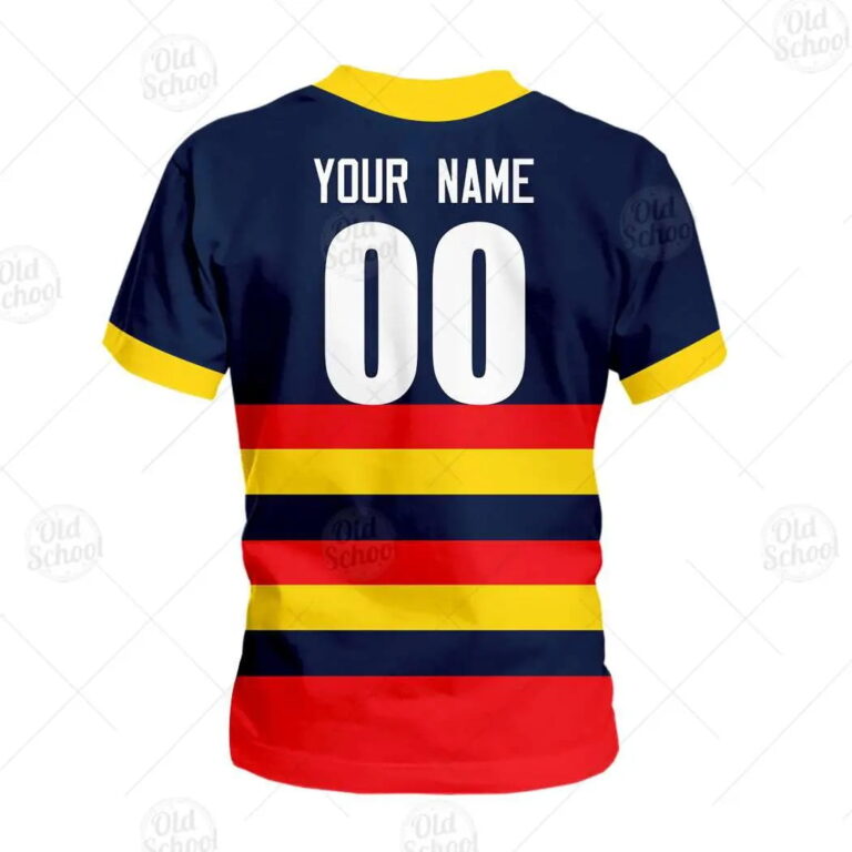 AFL Adelaide Crows Custom Name Number Vintage Retro Guernsey 90s Kids T-Shirt