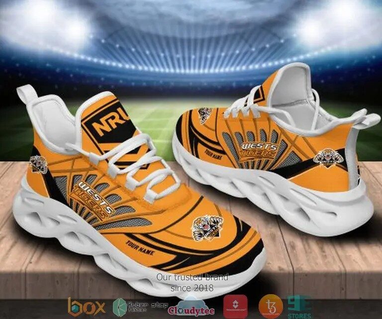 NRL Wests Tigers Custom Name Max Soul Shoes V1
