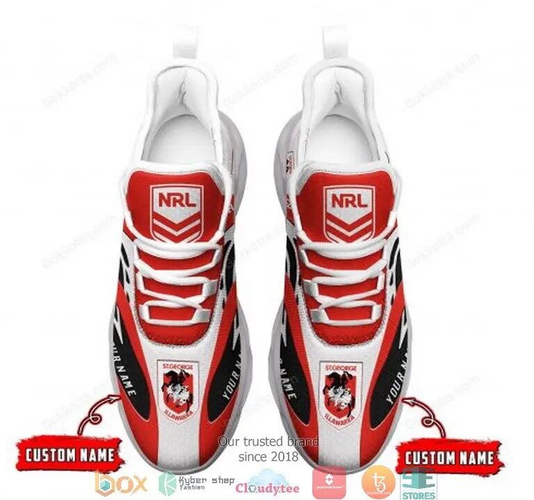 NRL St. George Illawarra Dragons Custom Name Max Soul Shoes V5