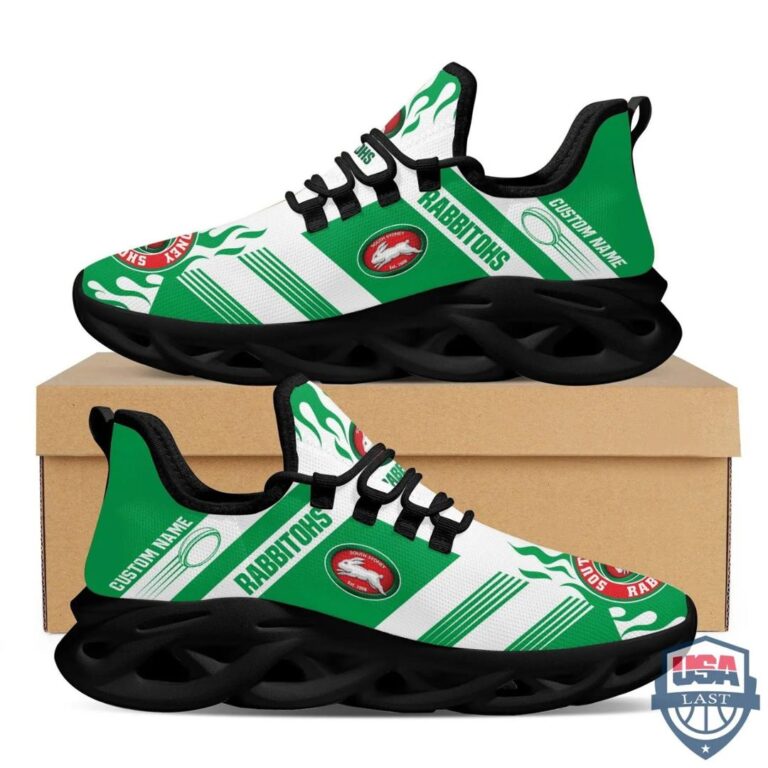 NRL South Sydney Rabbitohs Custom Name Max Soul Shoes V7