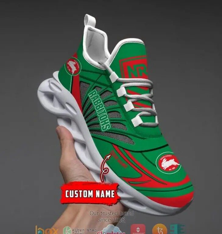 NRL South Sydney Rabbitohs Custom Name Max Soul Shoes V4