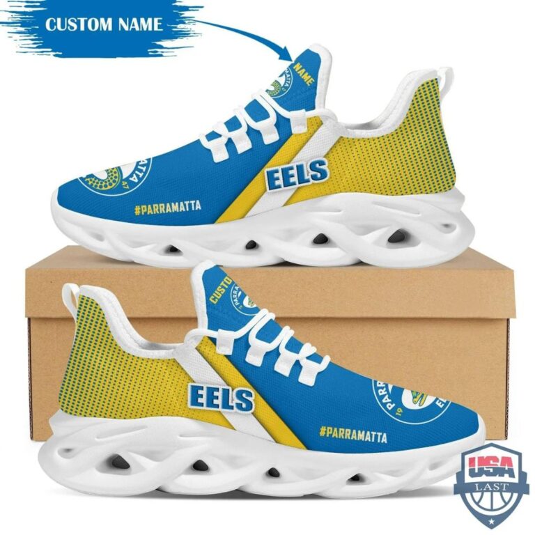 NRL Parramatta Eels Custom Name Max Soul Shoes V6