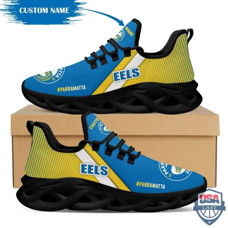 NRL Parramatta Eels Custom Name Max Soul Shoes V6