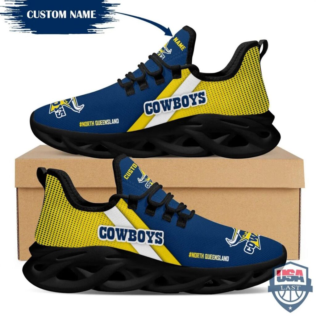 NRL North Queensland Cowboys Custom Name Max Soul Shoes V5