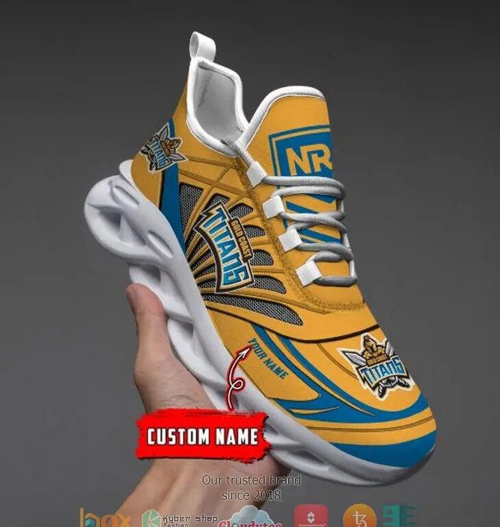 NRL Gold Coast Titans Custom Name Max Soul Shoes V4