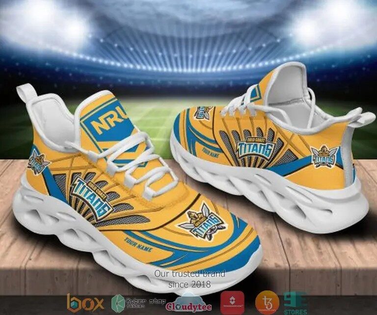 NRL Gold Coast Titans Custom Name Max Soul Shoes V4