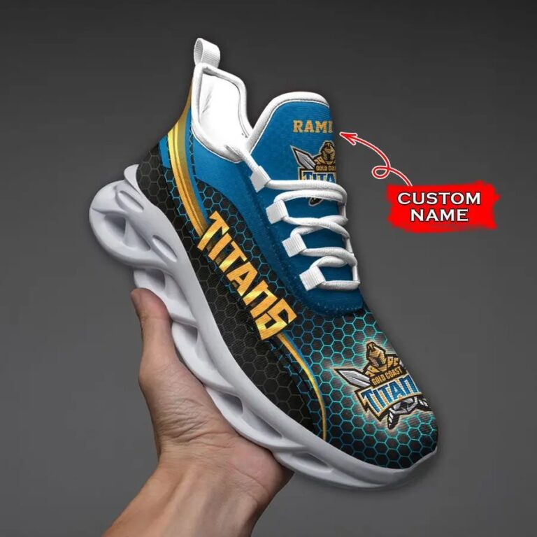 NRL Gold Coast Titans Custom Name Max Soul Shoes V1