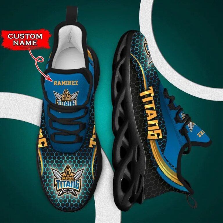 NRL Gold Coast Titans Custom Name Max Soul Shoes V1