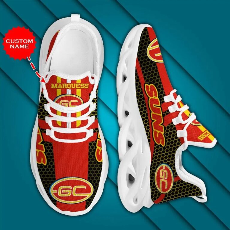AFL Gold Coast Suns Custom Name Luxury Max Soul Shoes