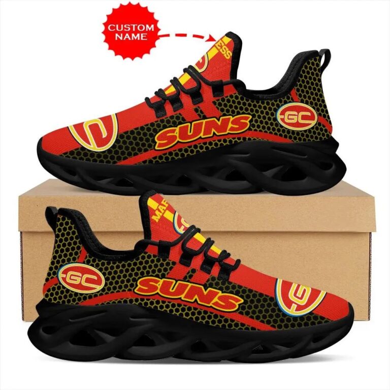 AFL Gold Coast Suns Custom Name Luxury Max Soul Shoes