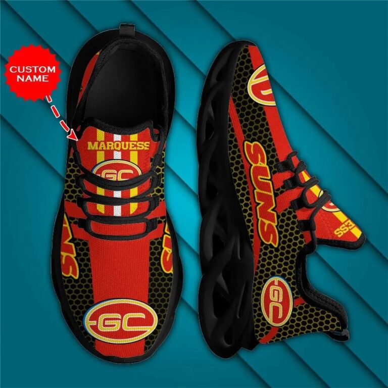 AFL Gold Coast Suns Custom Name Luxury Max Soul Shoes