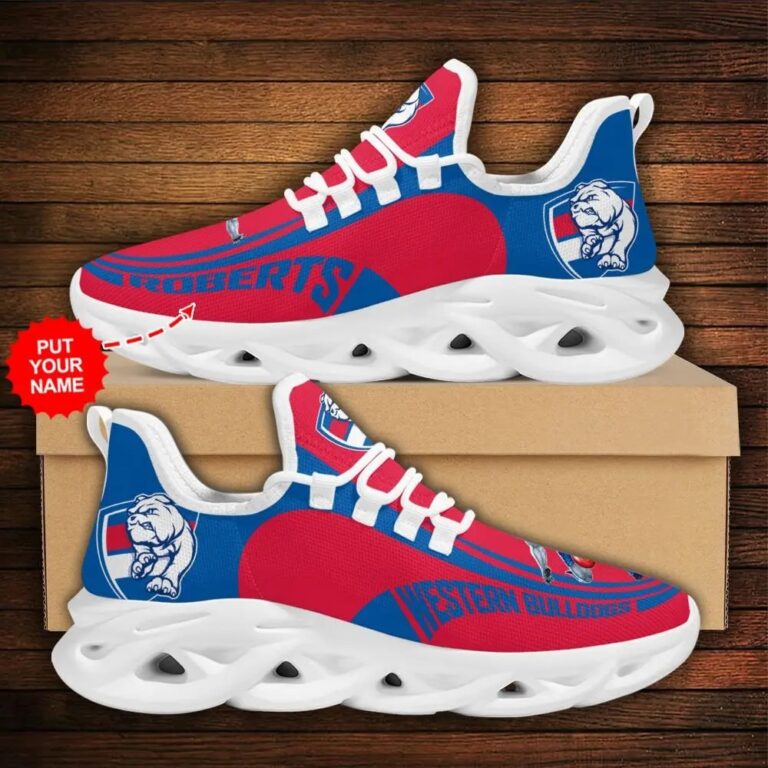 AFL Western Bulldogs Custom Name Red Max Soul Shoes
