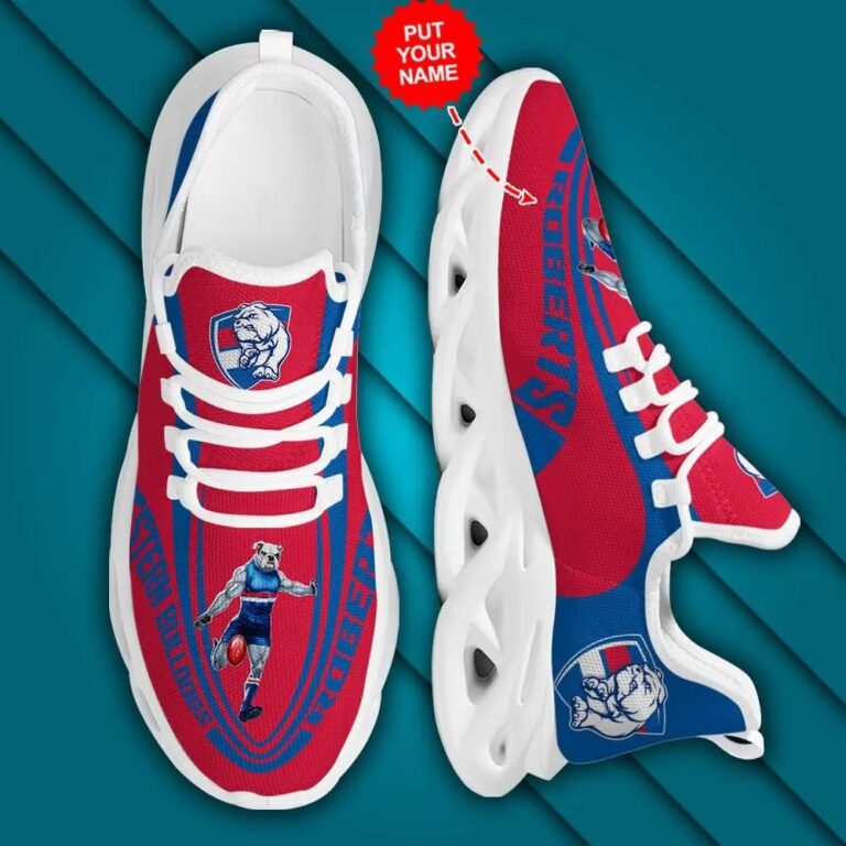 AFL Western Bulldogs Custom Name Red Max Soul Shoes