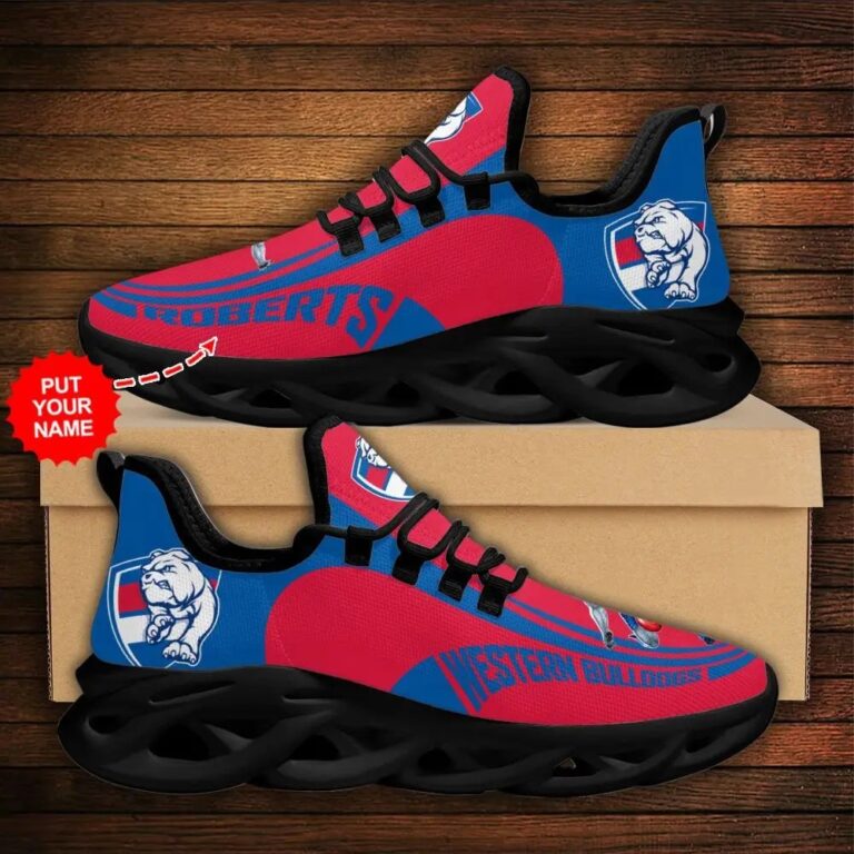 AFL Western Bulldogs Custom Name Red Max Soul Shoes