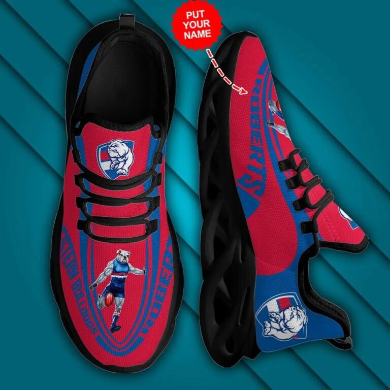 AFL Western Bulldogs Custom Name Red Max Soul Shoes
