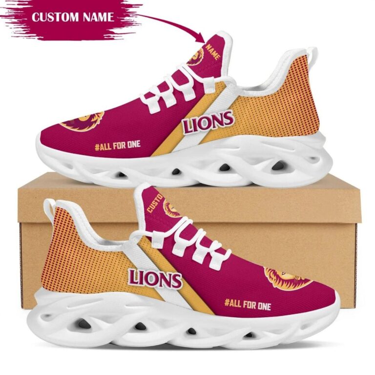 AFL Brisbane Lions Custom Name Max Soul Shoes