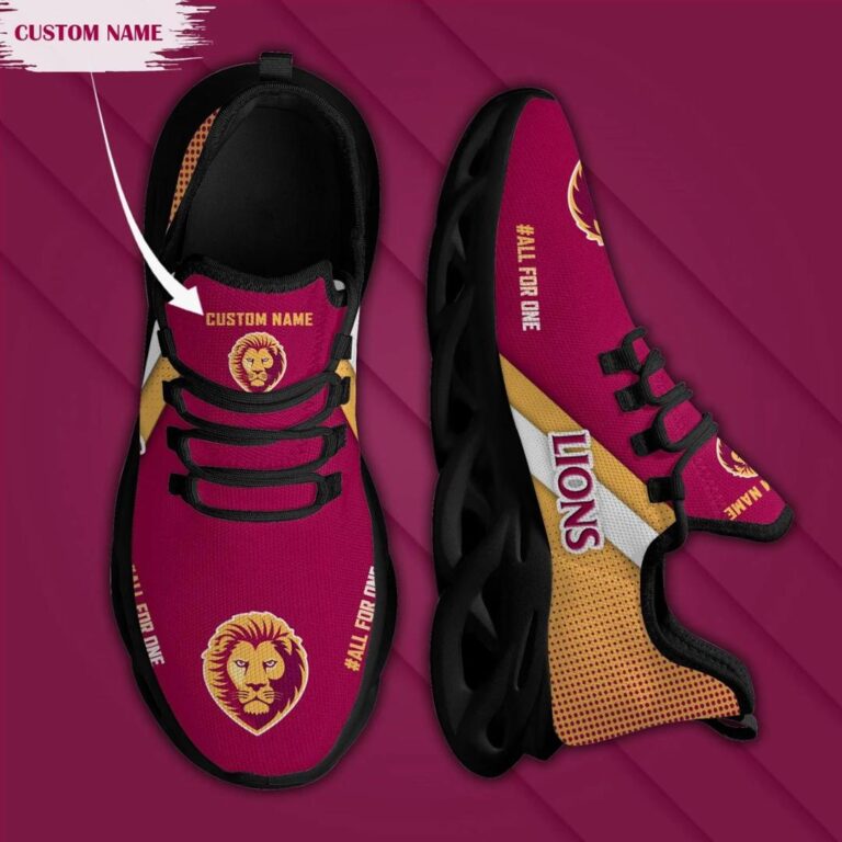 AFL Brisbane Lions Custom Name Max Soul Shoes