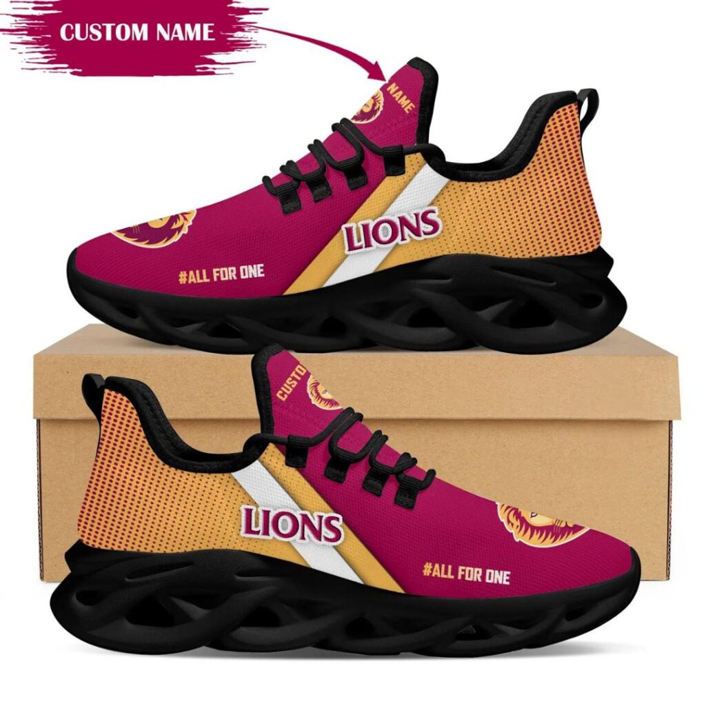 AFL Brisbane Lions Custom Name Max Soul Shoes