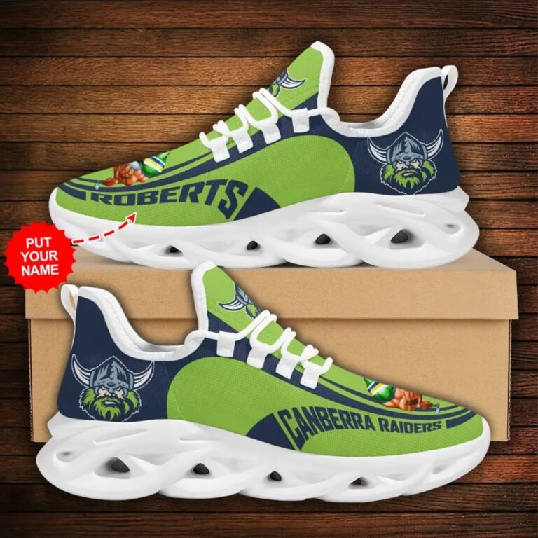 NRL Canberra Raiders Custom Name Max Soul Shoes