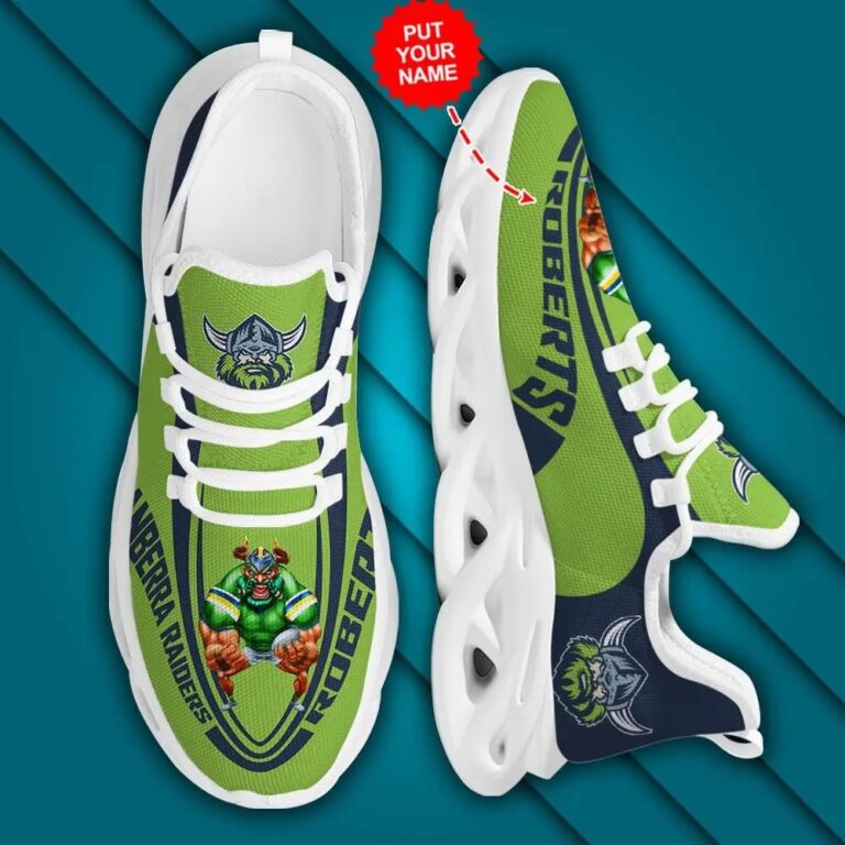 NRL Canberra Raiders Custom Name Max Soul Shoes