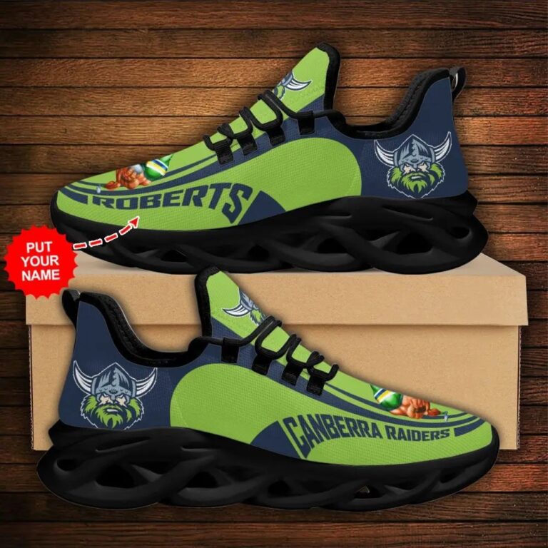 NRL Canberra Raiders Custom Name Max Soul Shoes