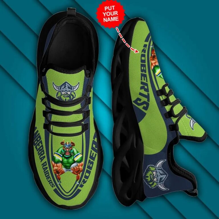 NRL Canberra Raiders Custom Name Max Soul Shoes