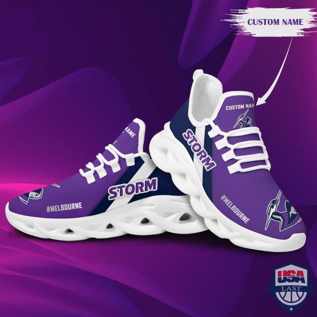 NRL Melbourne Storm Custom Name Max Soul Shoes