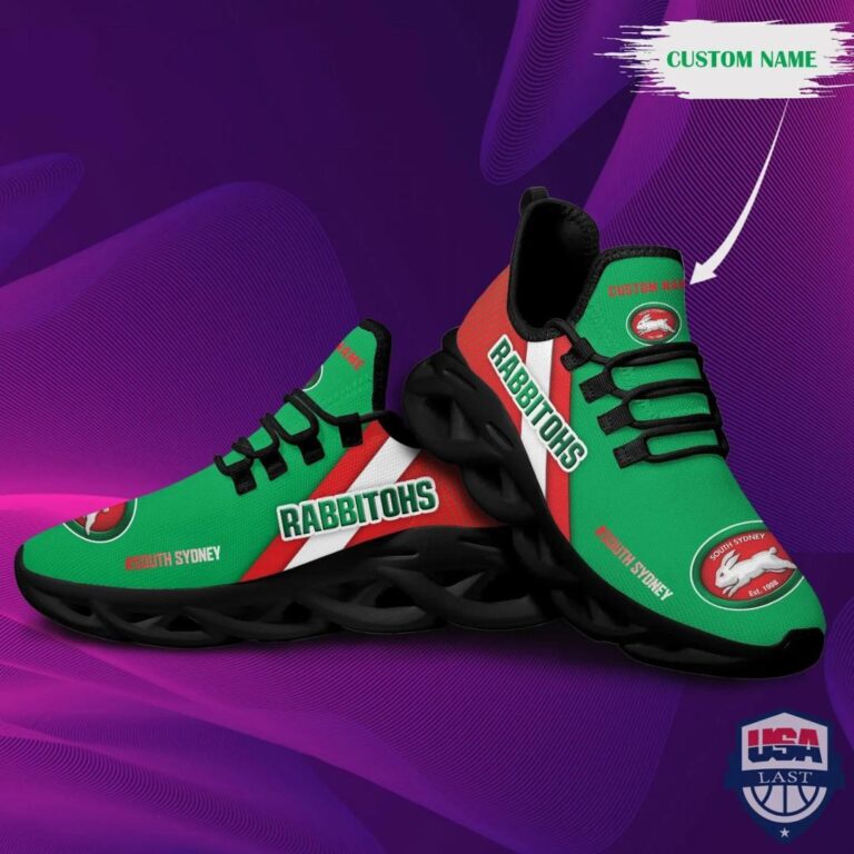 NRL South Sydney Rabbitohs Custom Name Max Soul Shoes