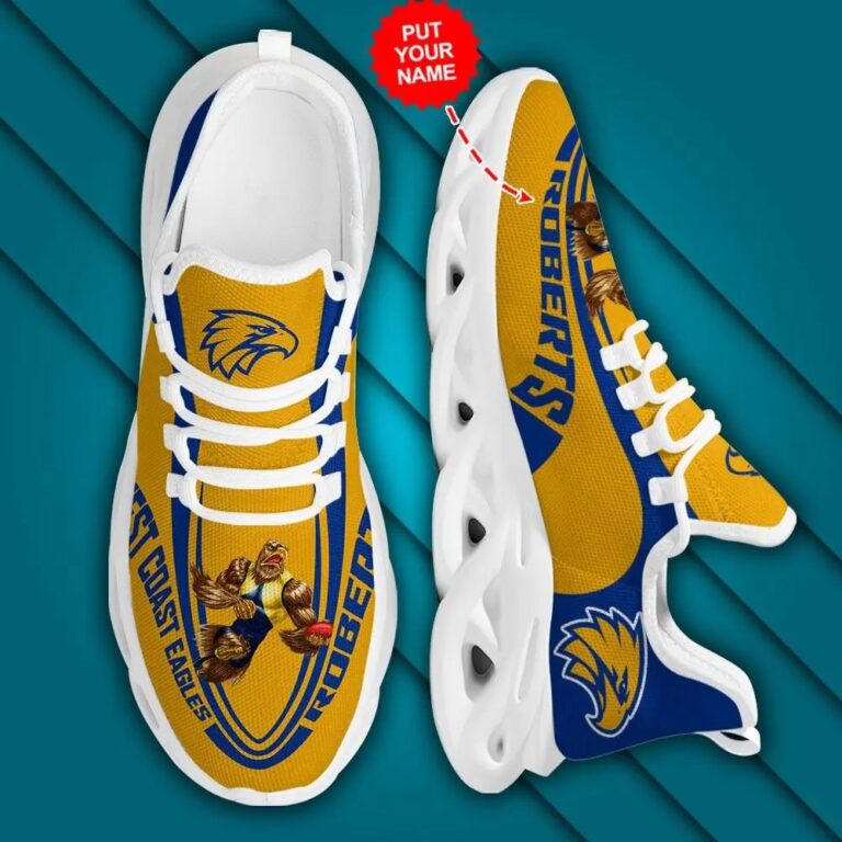 AFL West Coast Eagles Custom Name Max Soul Shoes