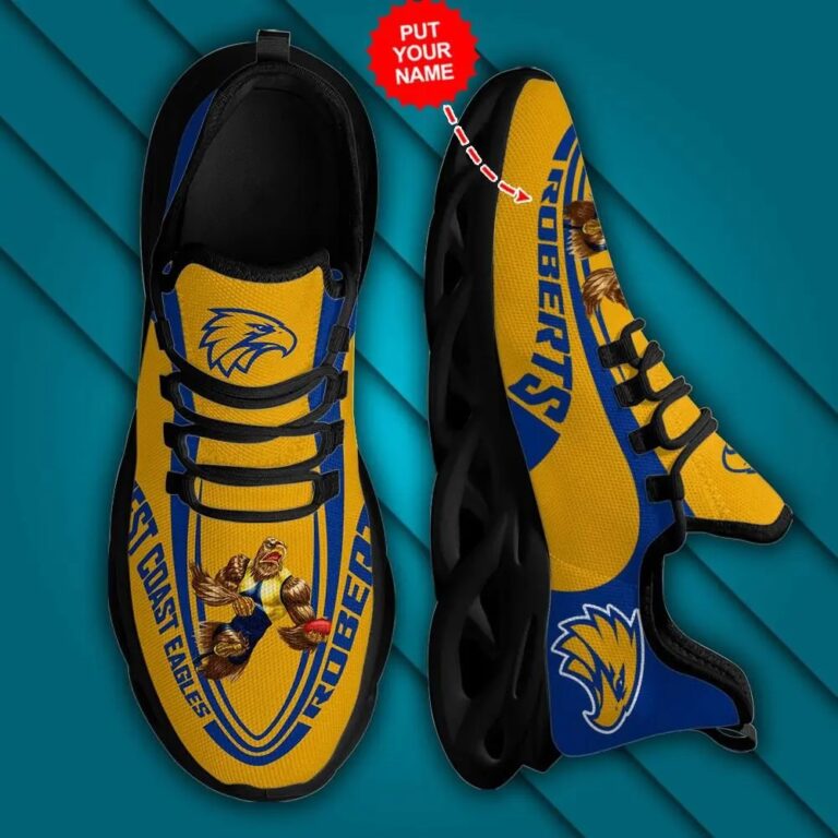 AFL West Coast Eagles Custom Name Max Soul Shoes
