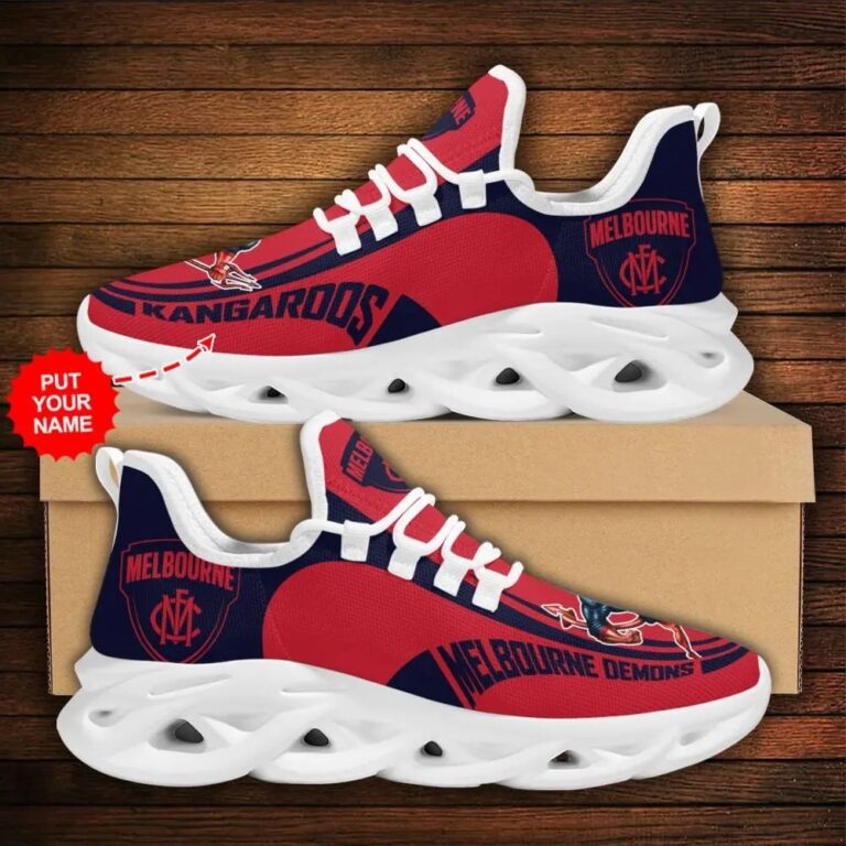 AFL Melbourne Demons Custom Name Max Soul Shoes