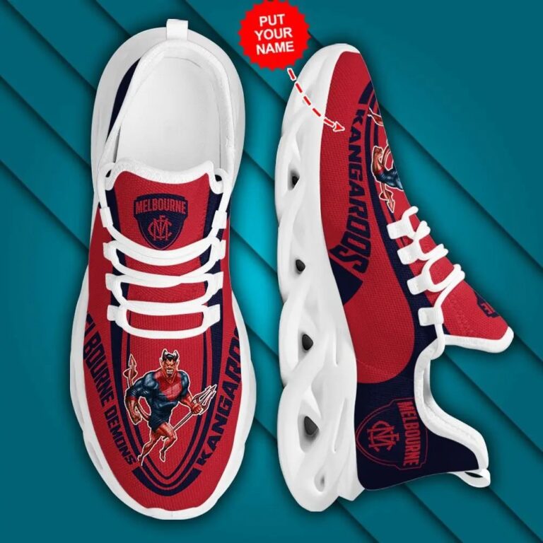 AFL Melbourne Demons Custom Name Max Soul Shoes