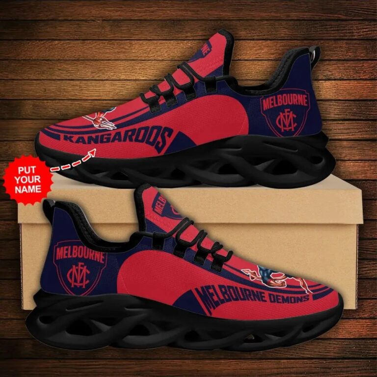 AFL Melbourne Demons Custom Name Max Soul Shoes