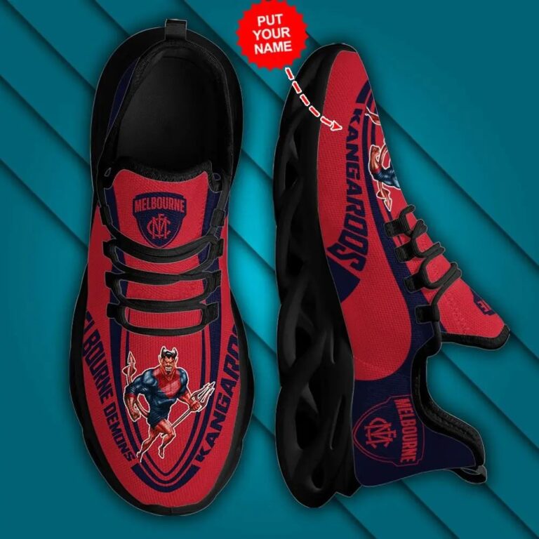 AFL Melbourne Demons Custom Name Max Soul Shoes