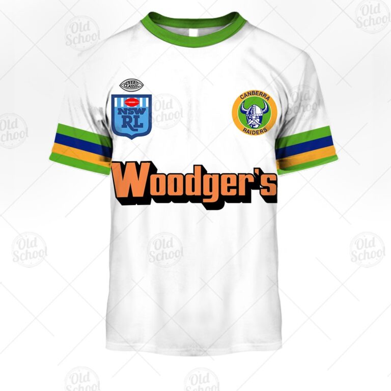 Personalise NRL Canberra Raiders 1989 Away Vintage Retro Jersey