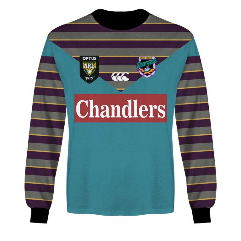 Personalised Gold Coast Chargers ARL/NRL 1997 Home Jersey