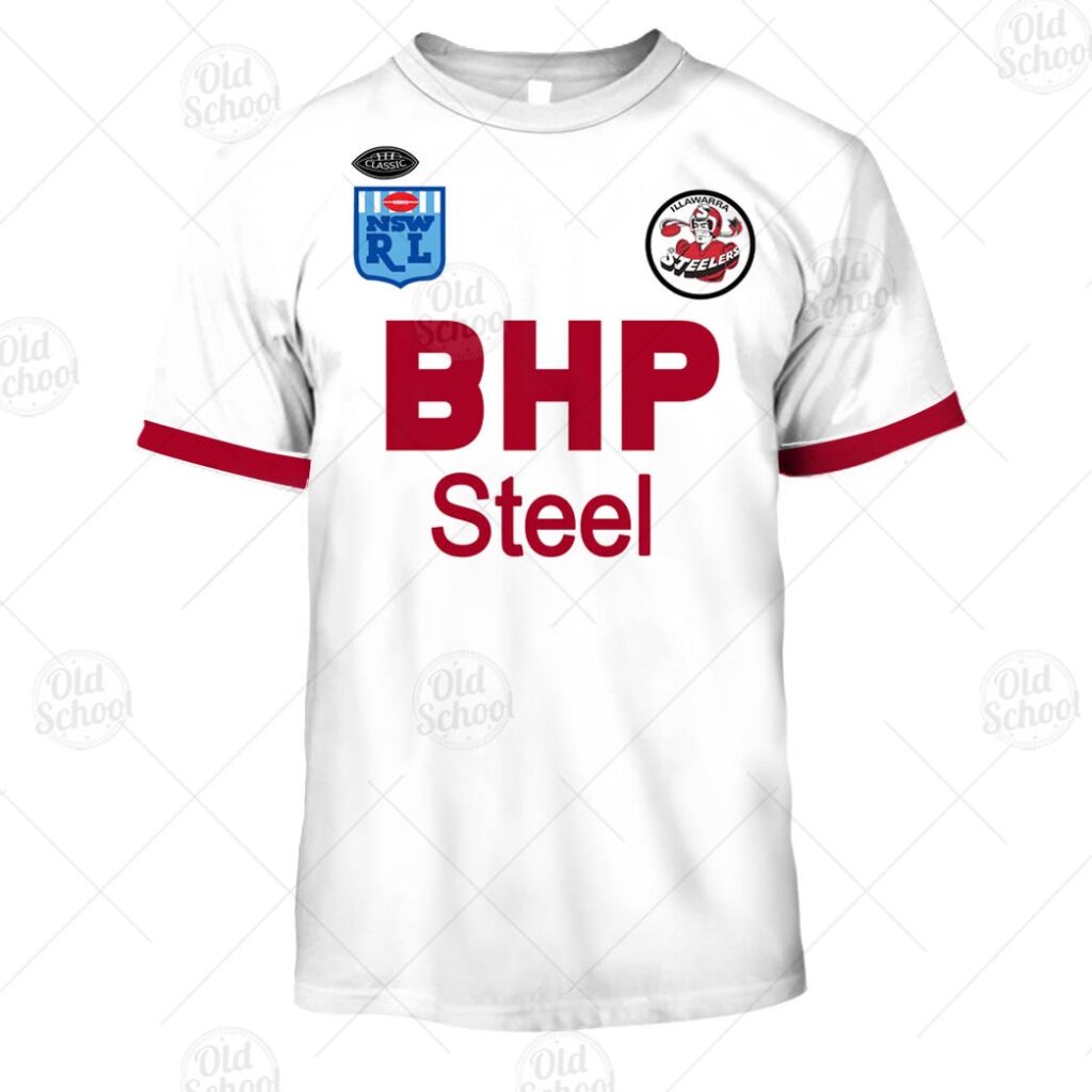 Personalize Illawarra Steelers 1987 ARL/NRL Vintage Retro White Away Jersey for Kids
