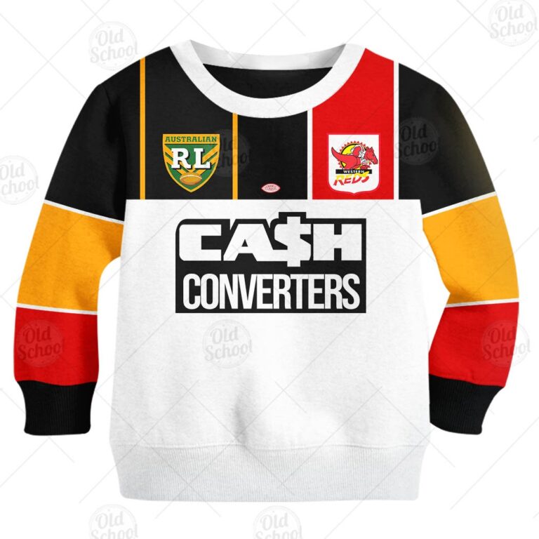 Personalize Vintage 1995 NRL Western Reds Retro Jersey for Kids