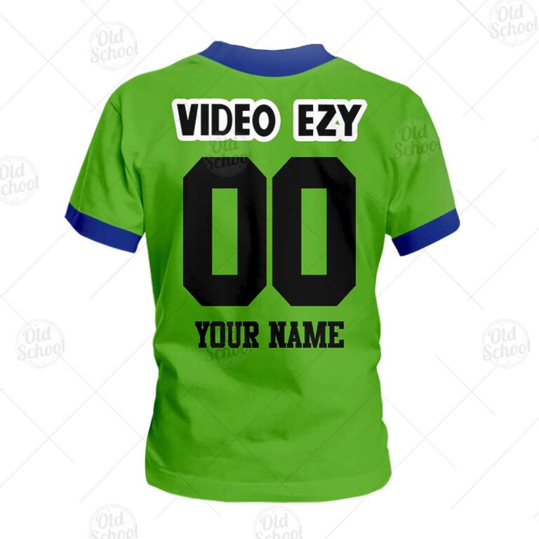Personalize Canberra Raiders 1990 Video Ezy ARL/NRL Vintage Retro Heritage Jersey for Kids