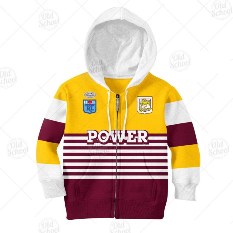 Personalize BRISBANE BRONCOS 1988 ARL/NRL Vintage Retro Heritage Jersey for Kids