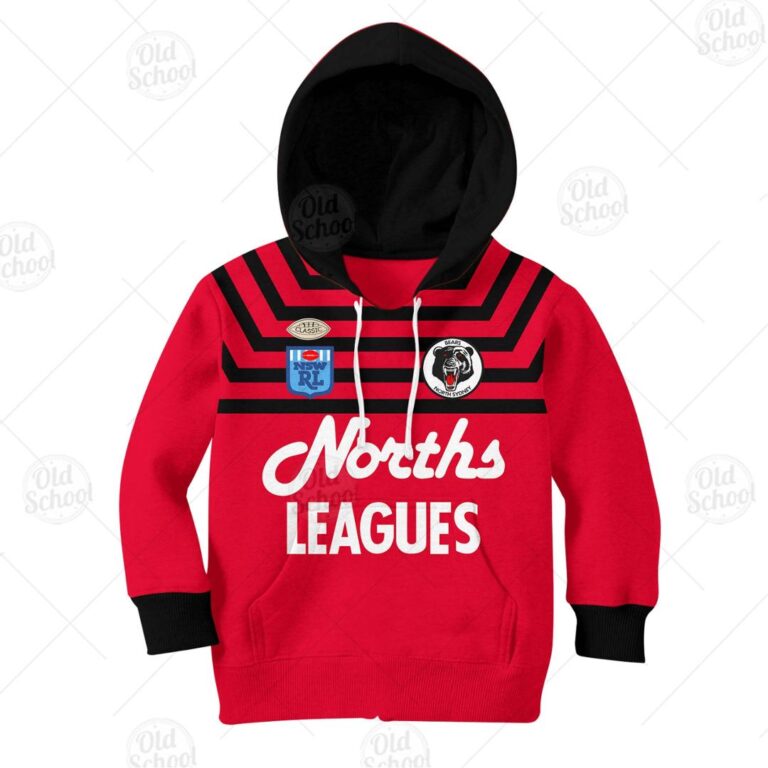 Personalize North Sydney Bears 1991 ARL/NRL Vintage Retro Jersey for Kids