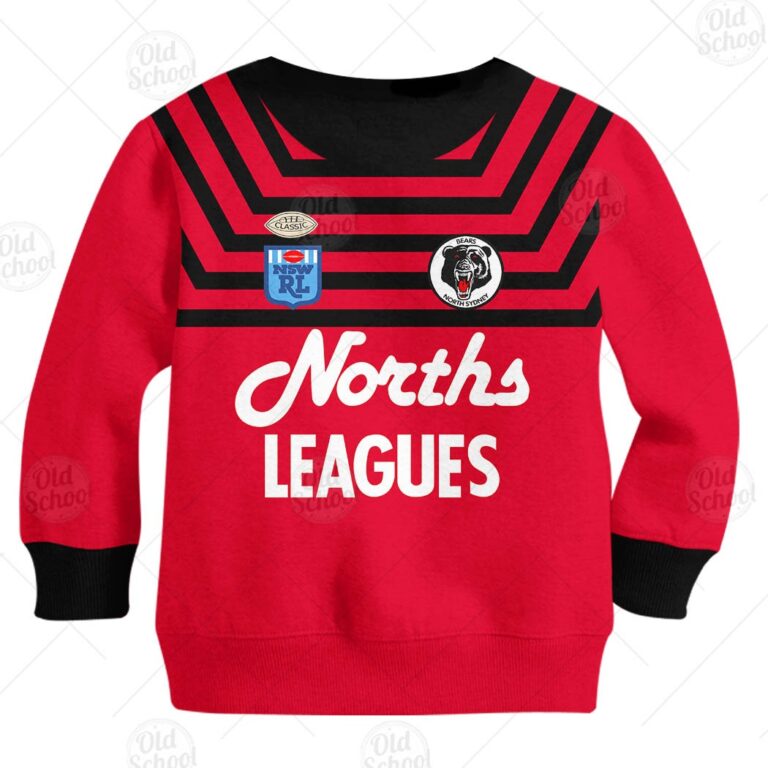 Personalize North Sydney Bears 1991 ARL/NRL Vintage Retro Jersey for Kids