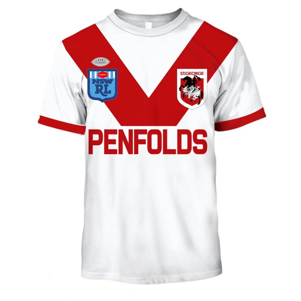Personalize St George Dragons 1989 ARL/NRL Vintage Retro Heritage Jersey For Kids