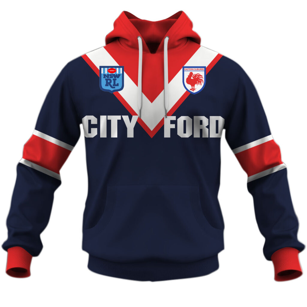Personalize name Sydney Rooster NRL 1980s Home Jersey