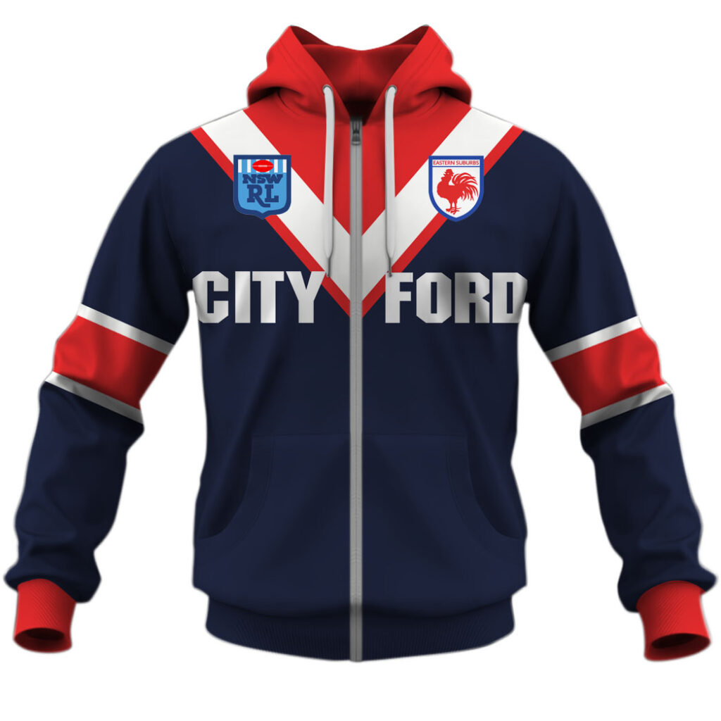 Personalize name Sydney Rooster NRL 1980s Home Jersey