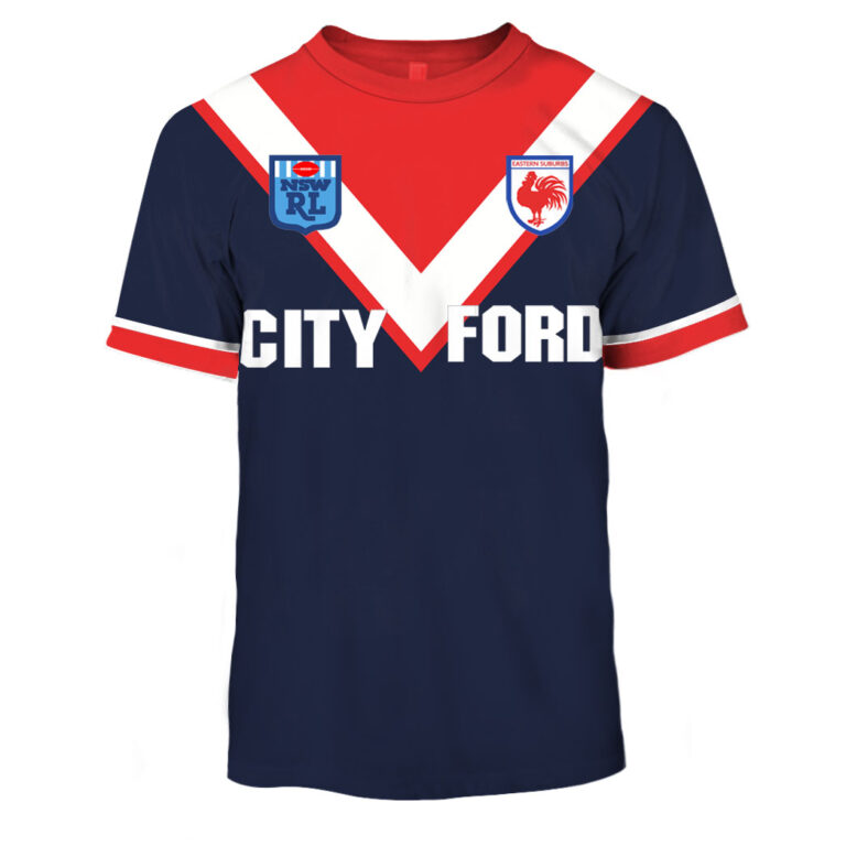 Personalize name Sydney Rooster NRL 1980s Home Jersey