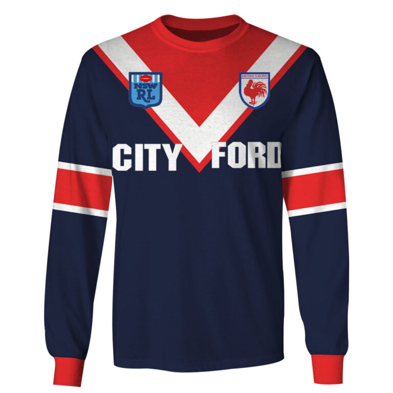 Personalize name Sydney Rooster NRL 1980s Home Jersey