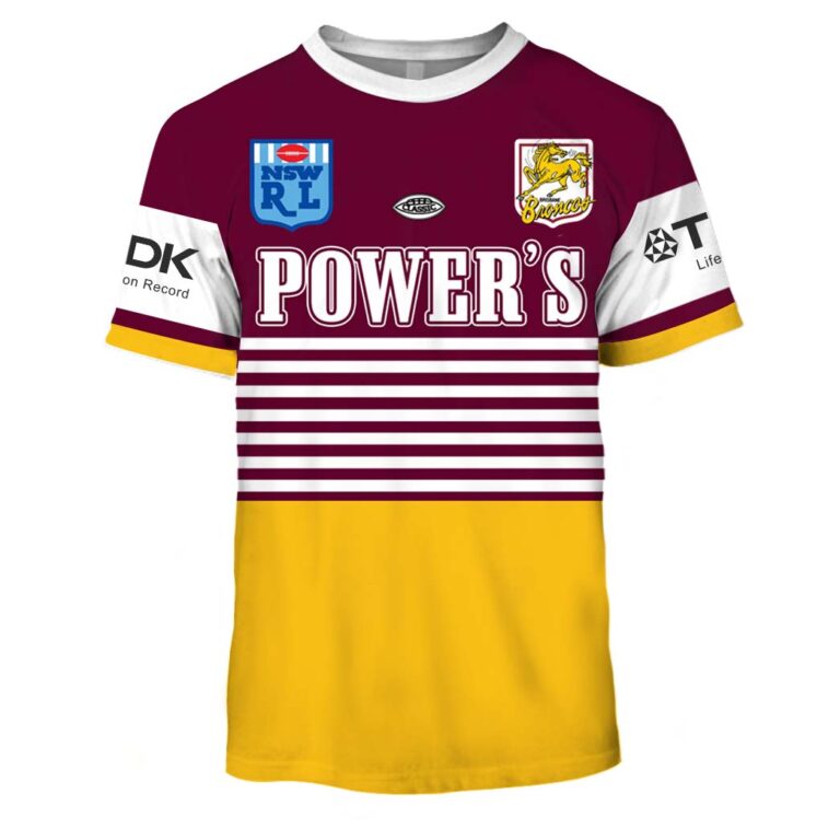 Personalize Brisbane Broncos NRL 1992 Retro Jersey