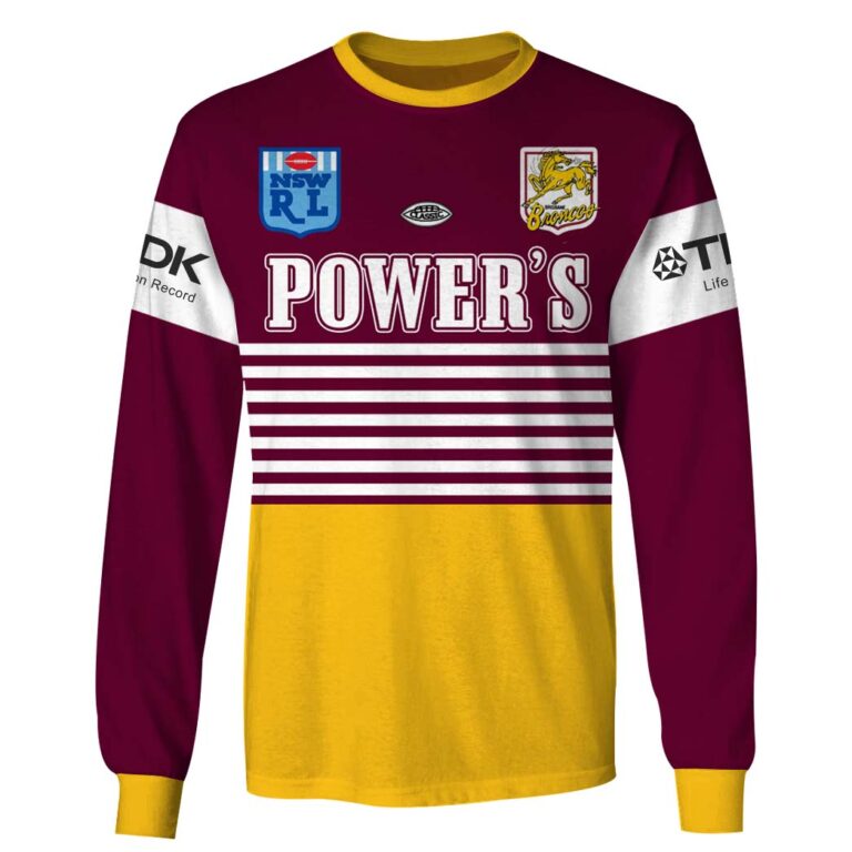 Personalize Brisbane Broncos NRL 1992 Retro Jersey