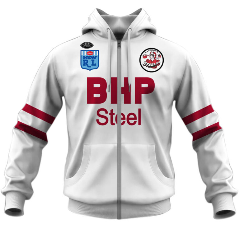 Personalize Illawarra Steelers 1987 ARL/NRL Vintage Retro White Away Jersey
